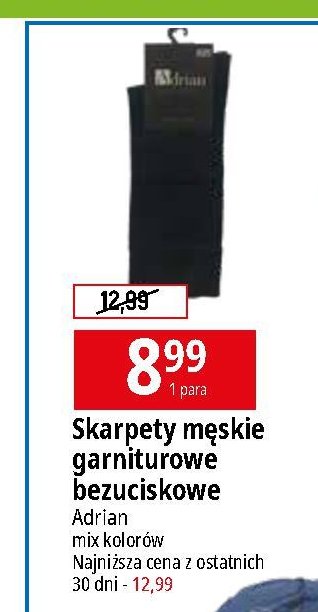 Skarpety bezuciskowe męskie Adrian promocja