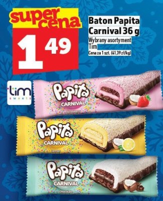 Baton Papita Carnival 36g promocja w TOPAZ