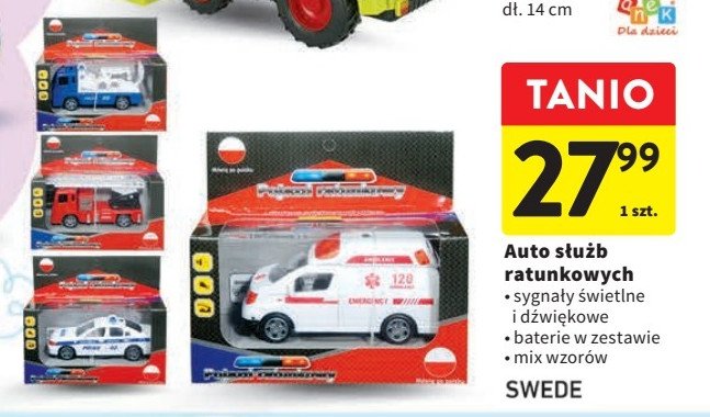 Auto policja Swede promocja