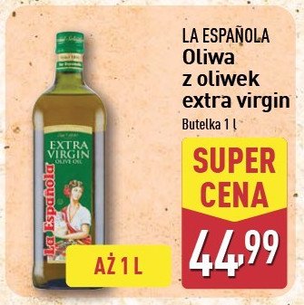 Oliwa extra virgin La espanola promocja w Aldi