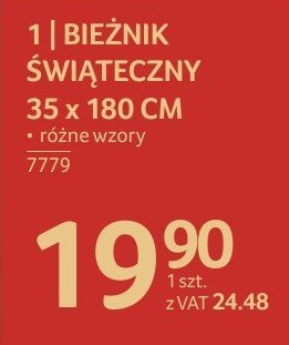 Bieżnik świąteczny 35 x 180 cm różne wzory promocja w Selgros