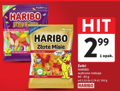 Żelki HARIBO wybrane rodzaje promocja w Intermarche