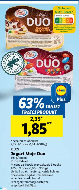 Jogurt kokosowe herbatniki Pilos moje duo promocja