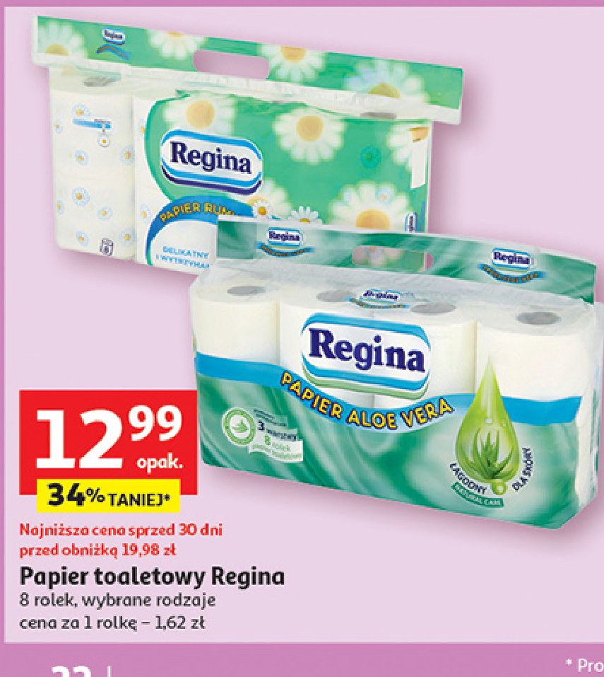 Papier toaletowy rumiankowy Regina promocja w Auchan