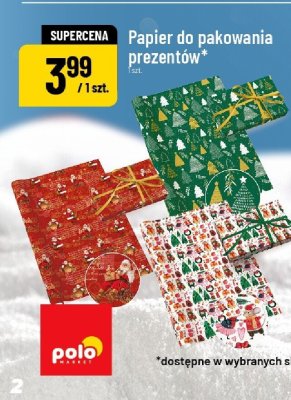 Papier do pakowania prezentów promocja w POLOmarket