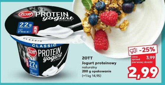 Jogurt naturalny proteinowy Zott protein promocja