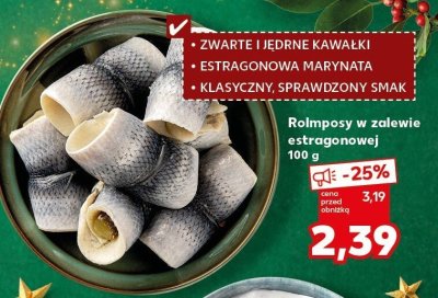 Rolmopsy w zalewie estragonowej promocja w Kaufland