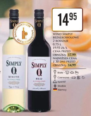 Wino bezalkoholowe czerwone promocja w Dino