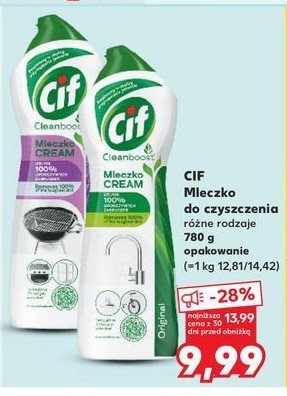 Mleczko do czyszczenia z mikrokryszta艂kami pink flowers Cif cream promocja