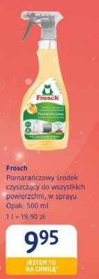 Pomarańczowy środek czyszczący Frosch do wszystkich powierzchni, w sprayu promocja w Drogerie DM
