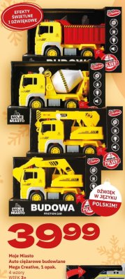Moje Miasto Auto ciężarowe budowlane Mega Creative, 1 opak. promocja w Twój Market