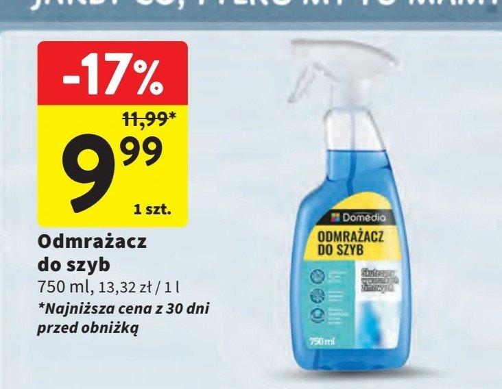 Odmrażacz do szyb DOMEDIA promocja w Intermarche