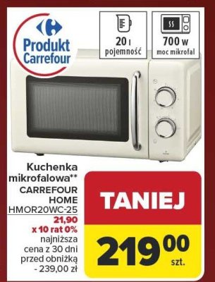 Kuchenka mikrofalowa HMOR20WC-25 Carrefour Home promocja w Carrefour
