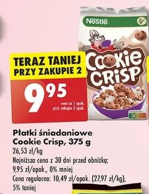 Płatki śniadaniowe Cookie crisp promocja