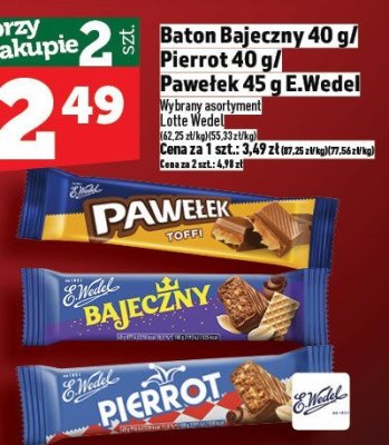 Baton Bajeczny 40g / Pierrot 40g / Pawełek 45g E.Wedel promocja w TOPAZ