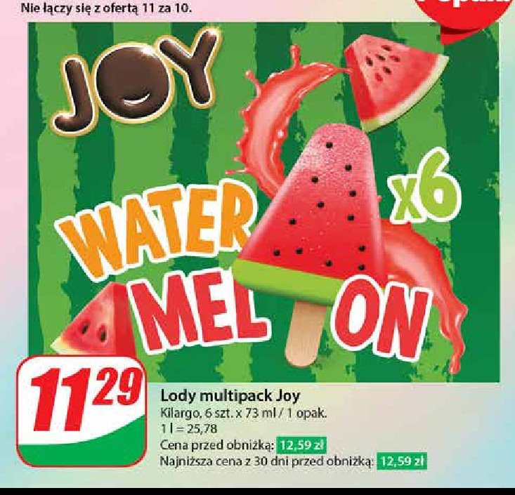 Lody watermelon Joy fruits promocja