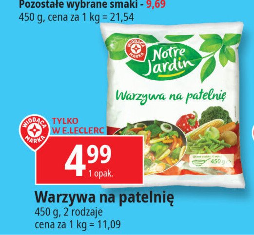 Warzywa na patelnię Wiodąca marka notre jardin promocja w Leclerc