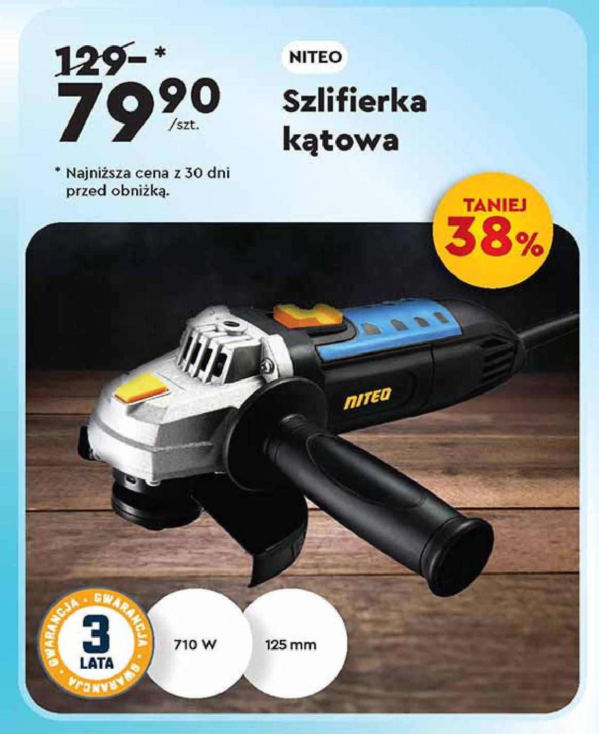 Szlifierka kątowa 710 w Niteo tools promocja