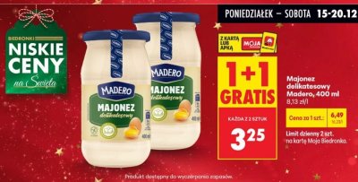 Majonez delikatesowy, 400 ml promocja w Biedronka