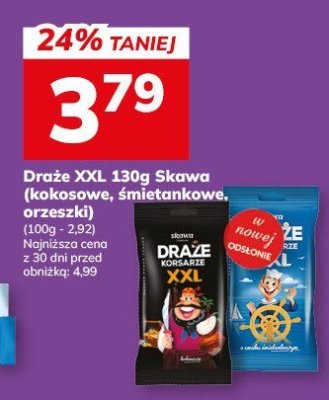 Draże XXL 130g Skawa (kokosowe, śmietankowe, orzechowe) promocja w Hitpol