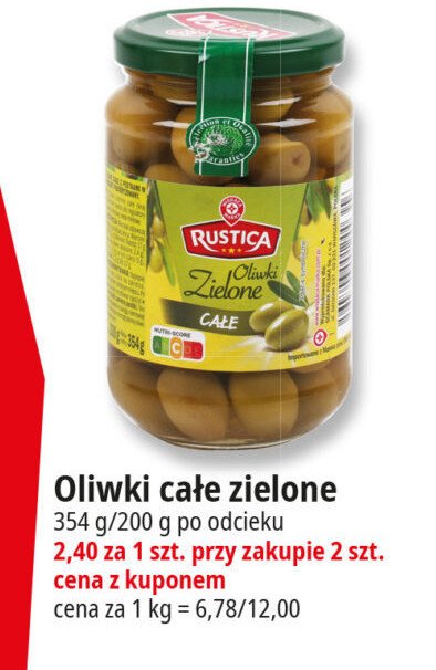 Oliwki zielone całe Wiodąca marka rustica promocja