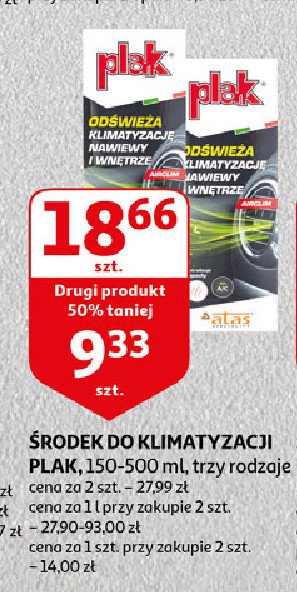 Odświeżacz do klimatyzacji nawiewów i wnętrza Plak promocja