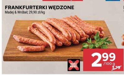 Frankfurterki wędzone Madej & Wróbel promocja w Stokrotka