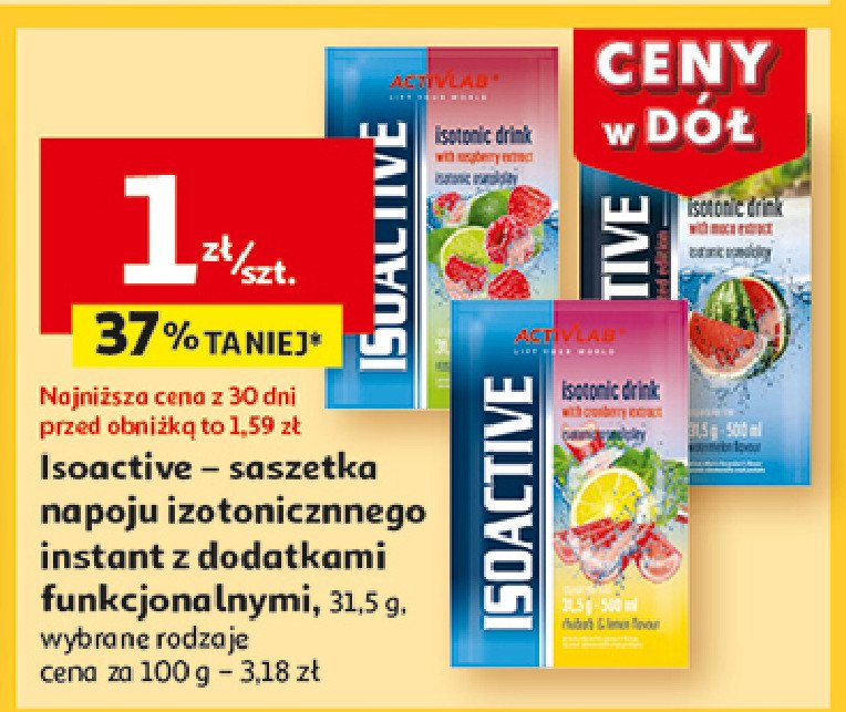 Saszetka isoactive rabarbar-cytryna Activlab promocja w Auchan