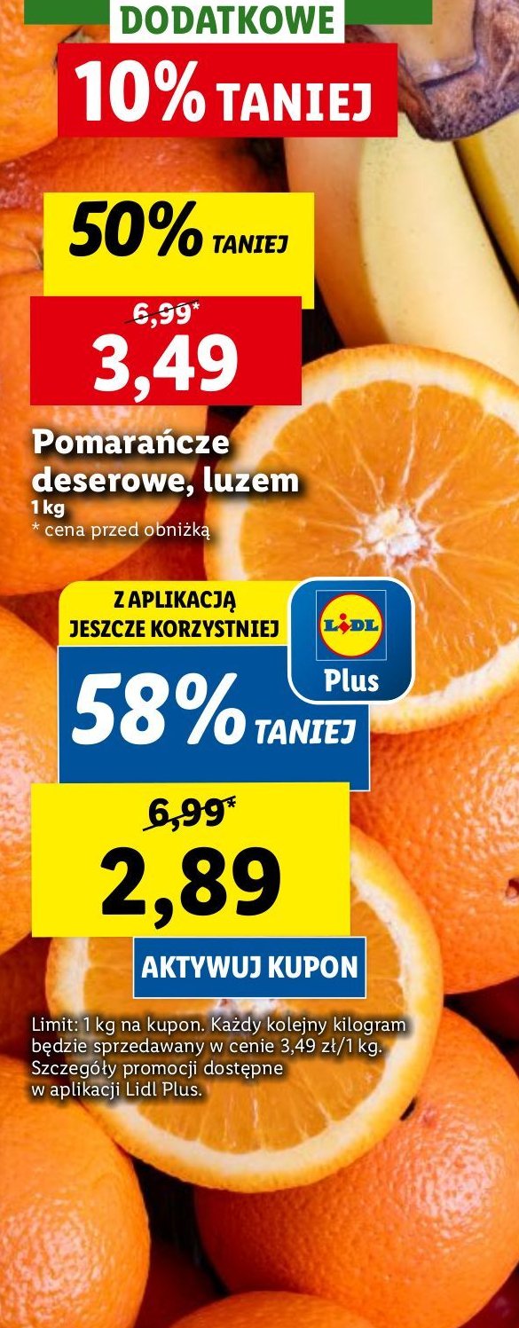 Pomarańcze deserowe promocja w Lidl