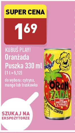Oranżada truskawka Kubuś play! promocje