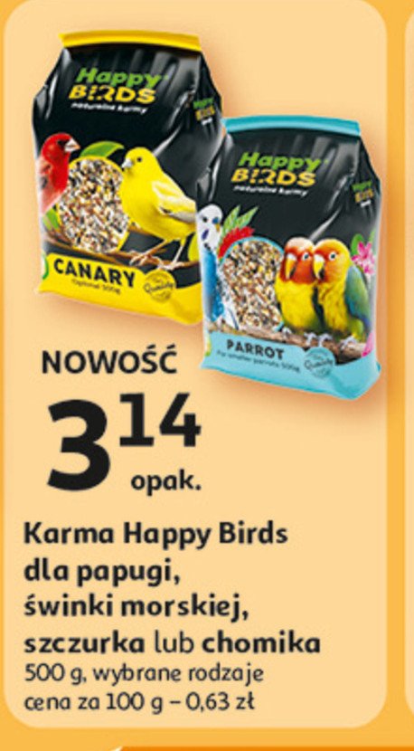 Karma dla ptaków Happy birds promocja w Auchan