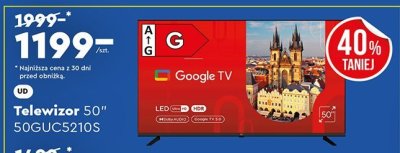 Telewizor 50" 50GUGS210S UD Google TV promocja w Biedronka