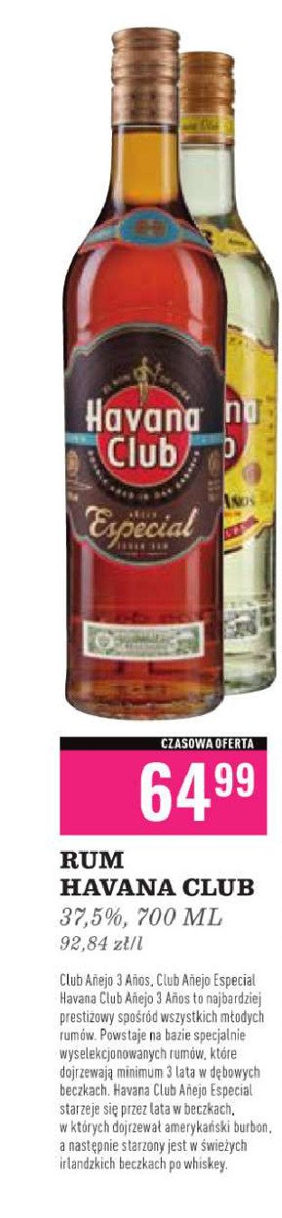 Rum Havana club anejo 3 y.o. promocja