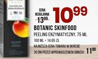 Peeling Botanic Skinfood peeling enzymatyczny promocja w Drogerie Natura