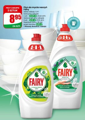 Płyn do mycia naczyń Clean & Fresh Jabłko promocja w Dino