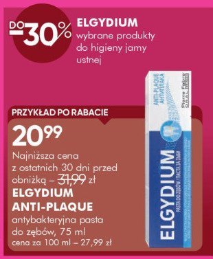 ELGYDIUM ANTI-PLAQUE antybakteryjna pasta do zębów, 75 ml promocja w Super-Pharm