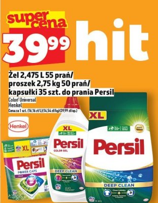 Żel 2,475 L 55 prań / proszek 2,75 kg 50 prań / kapsułki 35 szt. do prania Persil promocja w TOPAZ