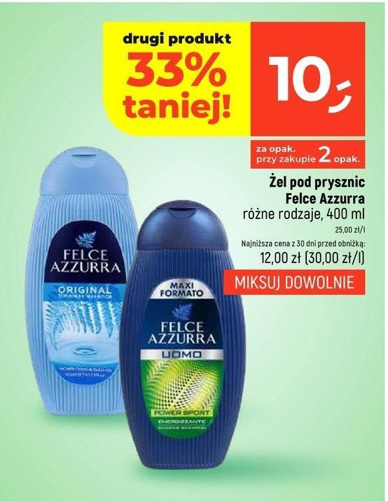 Szampon-żel pod prysznic power sport FELCE AZZURRA UOMO promocja