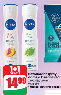 Maszynki do golenia męskie 3ostrza Neo Style promocja w Dino