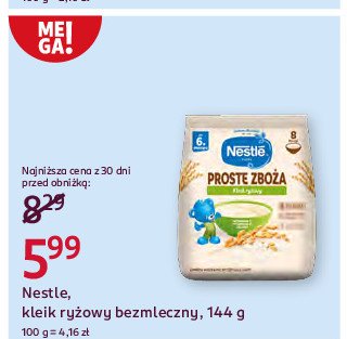 Kleik ryżowy Nestle proste zboża promocja w Rossmann