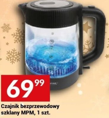 Czajnik bezprzewodowy szklany MPM, 1 szt. promocja w Twój Market