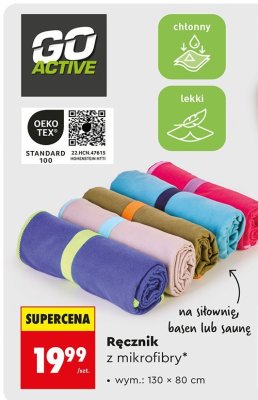 Ręcznik z mikrofibry GO ACTIVE promocja w Biedronka