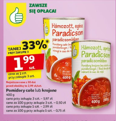 Pomidory krojone Podniesiony kciuk promocja