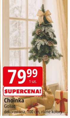 Choinka Goliat dekorowana, 100 cm, różne kolory promocja w Leclerc