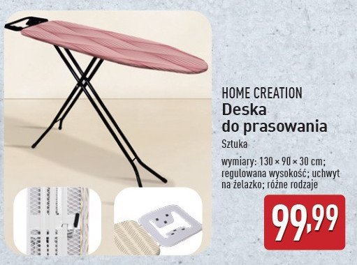 Deska do prasowania 130 x 90 x 30 cm Home creation promocja w Aldi