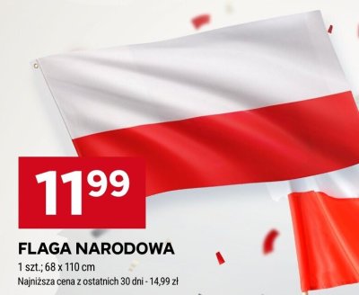 Flaga narodowa promocja w Stokrotka