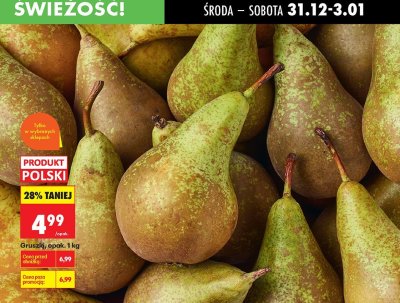 Gruszki, opak. 1 kg promocja w Biedronka
