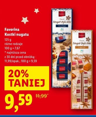 Kostki nugatu  promocja w Lidl
