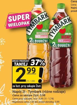 Napój 2l - Tymbark (różne rodzaje) promocja w Hitpol