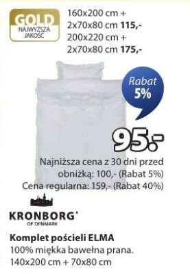 Komplet pościeli ELMA 140x200 cm +70x80 cm promocja w Jysk